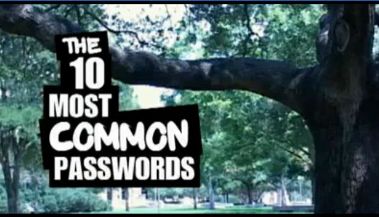 10 Most Common Passwords Screenshot