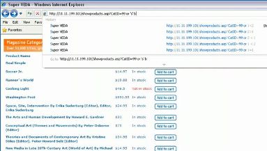 SQL Injection Signature Evasion Demonstration Screenshot